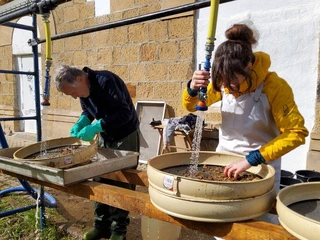 Baio Kobazuloko ikerketa arkeologikoa: urarekin galbaiketa